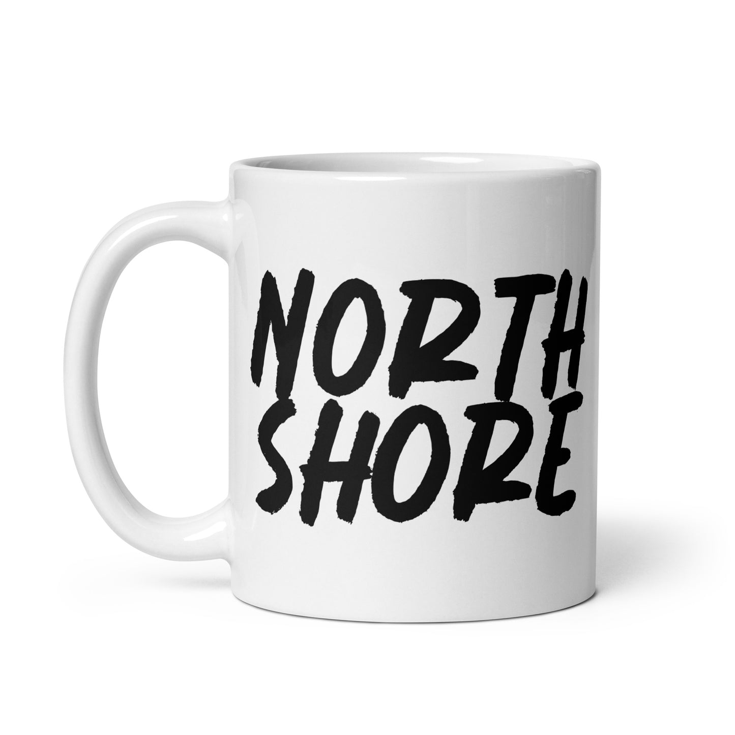 North Shore White glossy mug