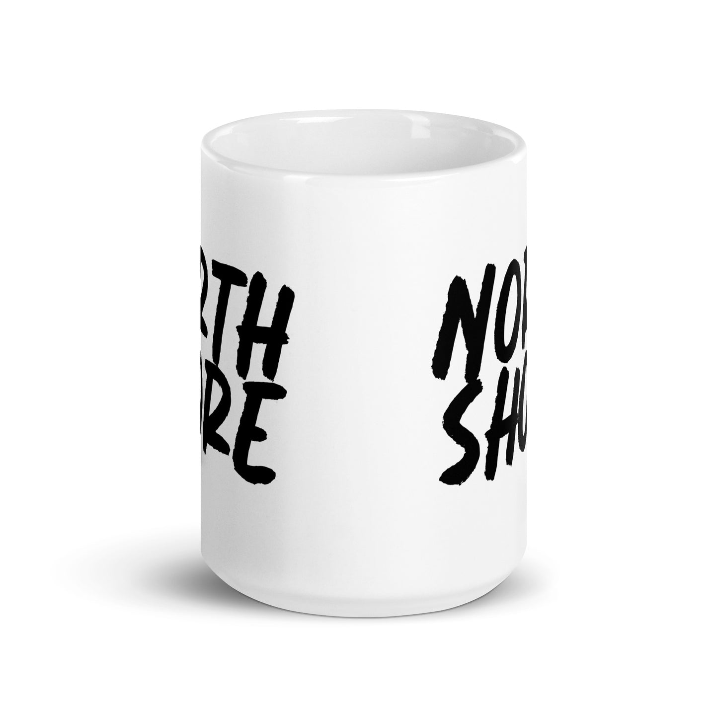 North Shore White glossy mug