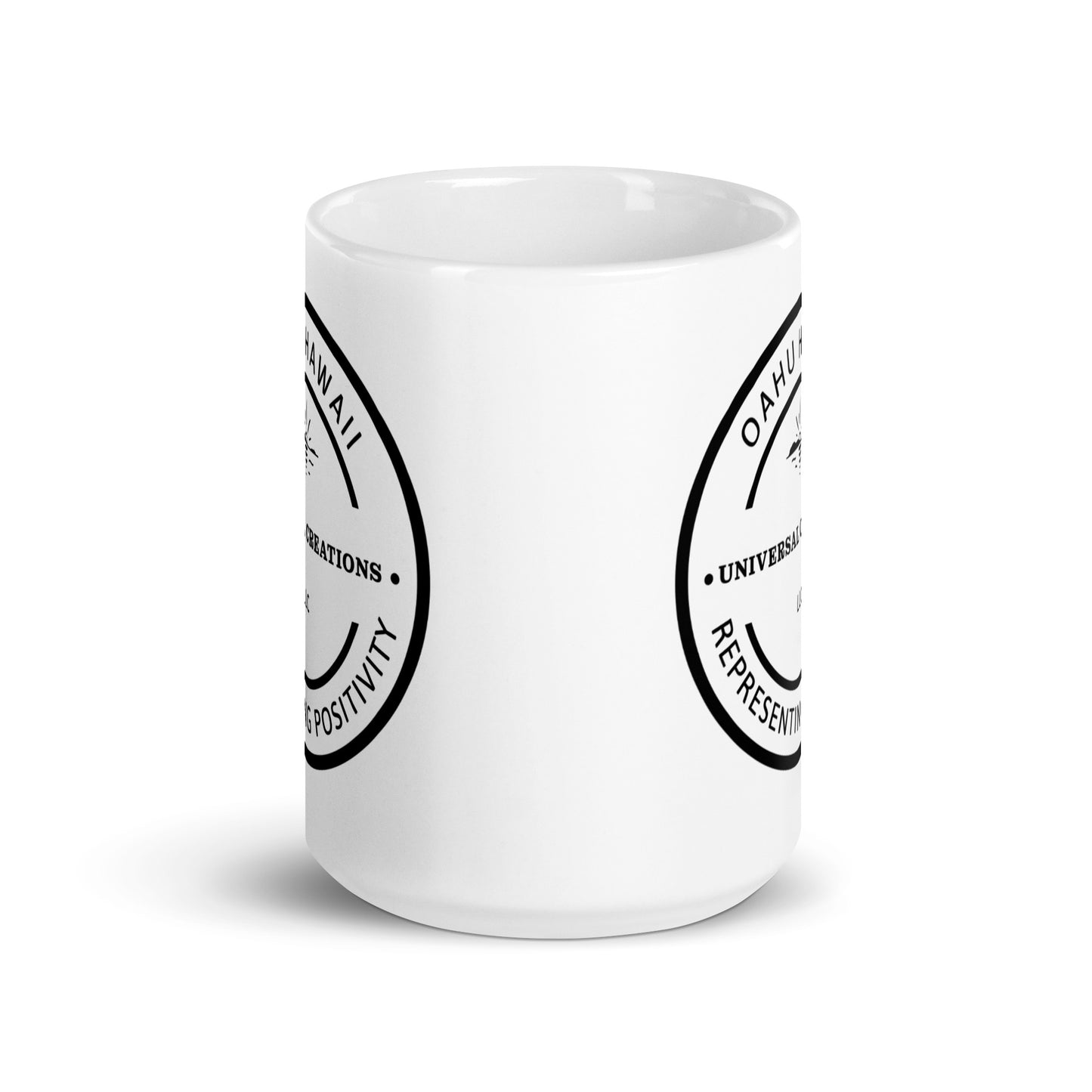 U.C Logo White glossy mug