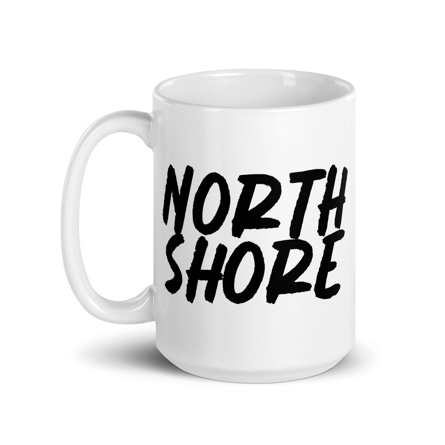North Shore White glossy mug