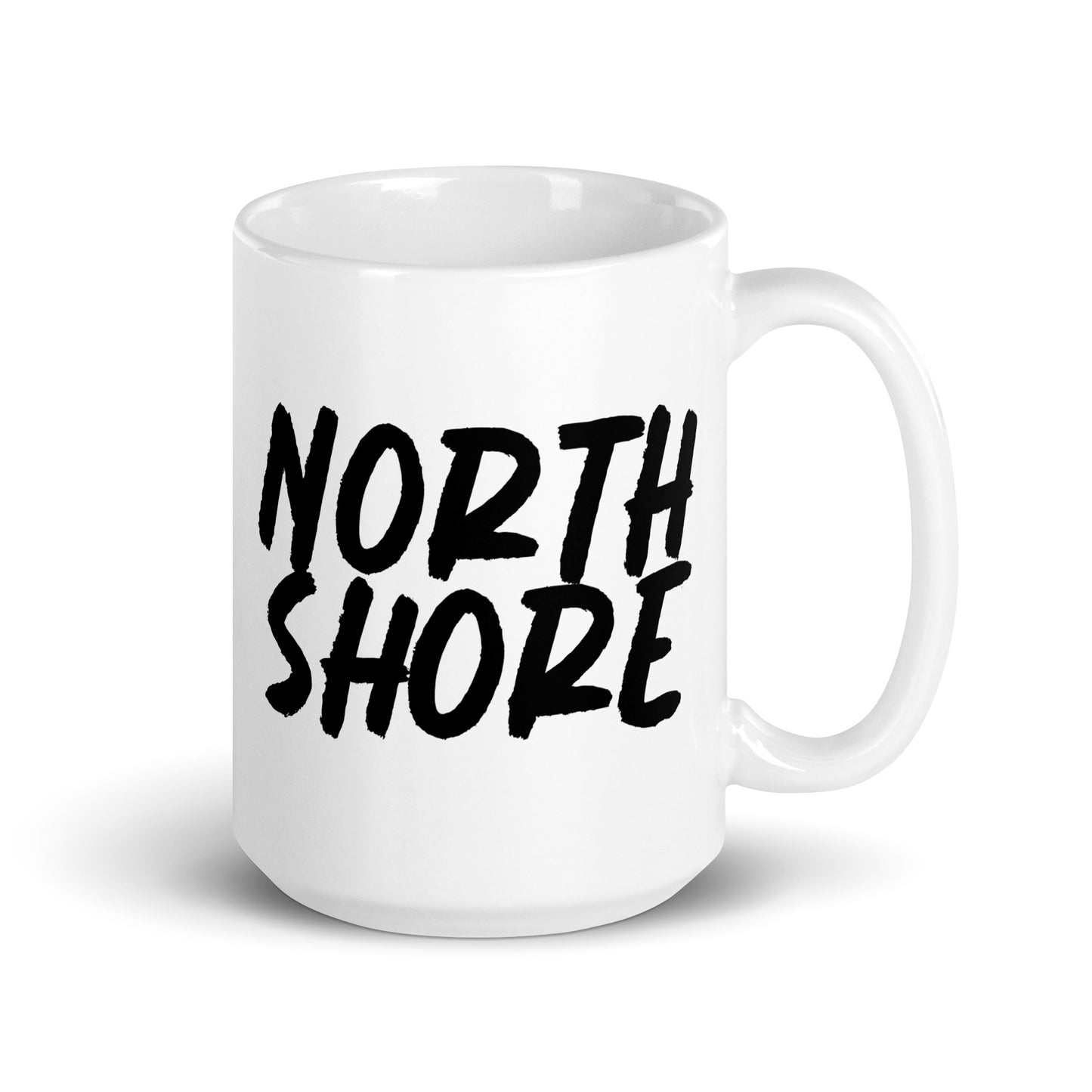 North Shore White glossy mug