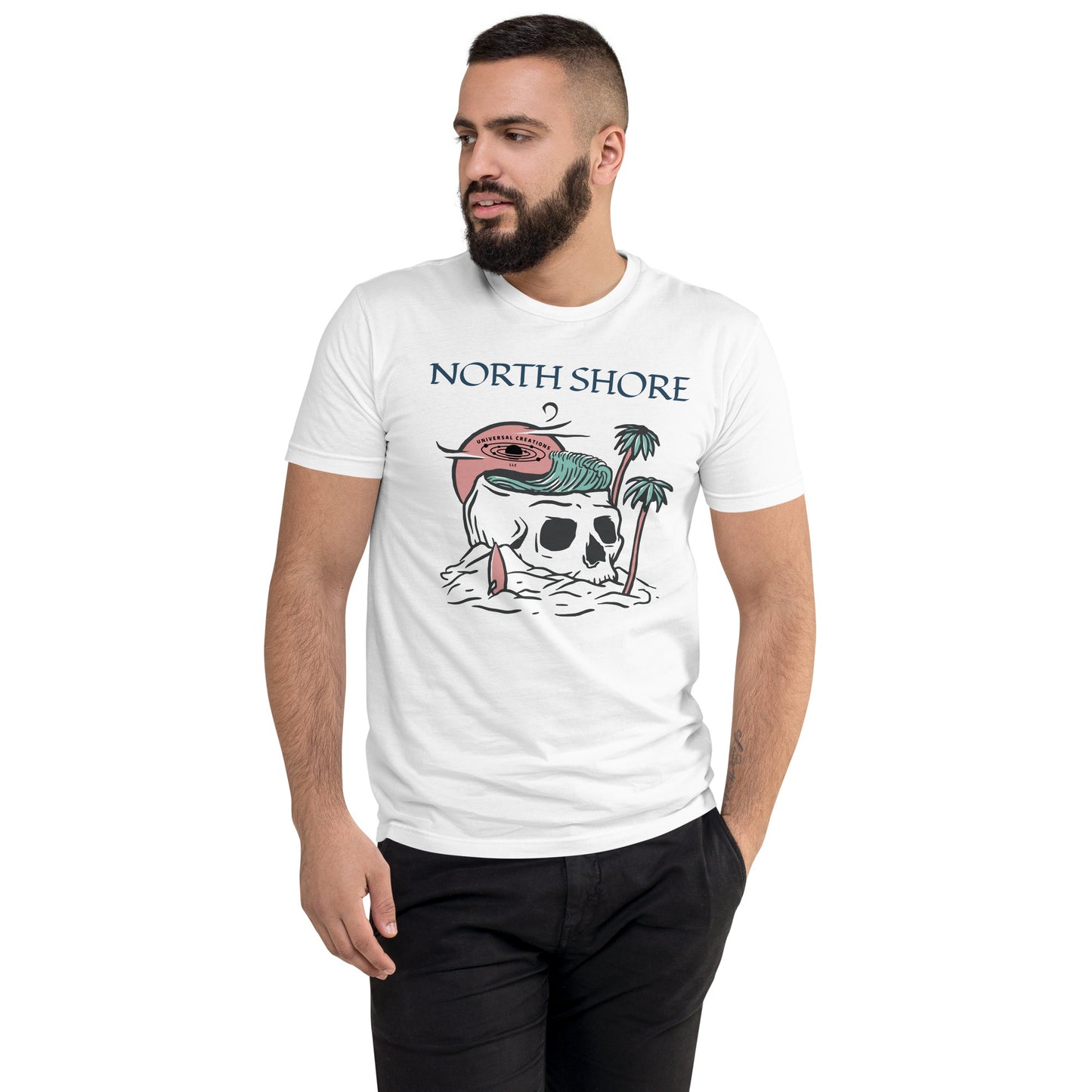 North Shore surf skull Short Sleeve T-shirt