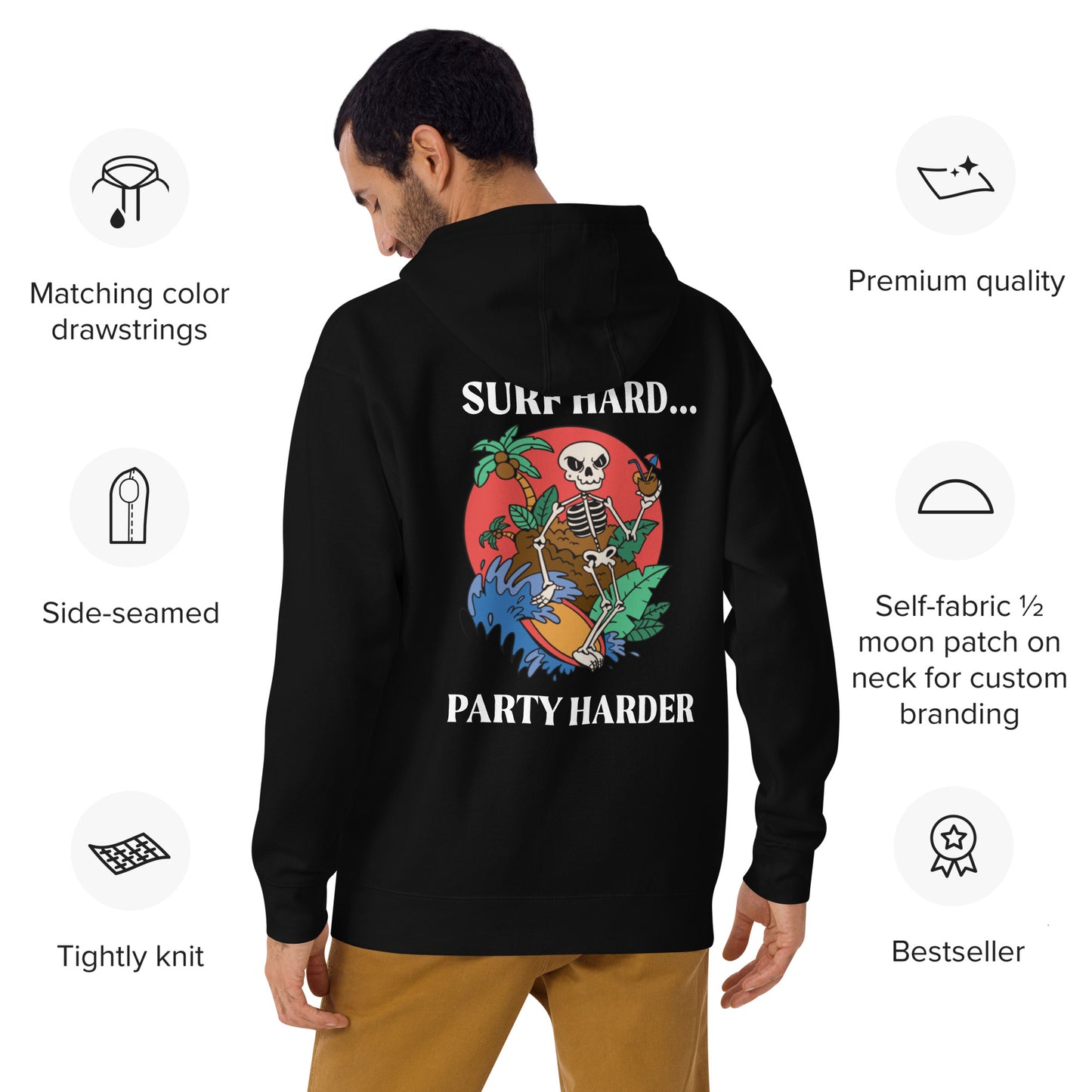 Surf Hard Party Harder Hoodie