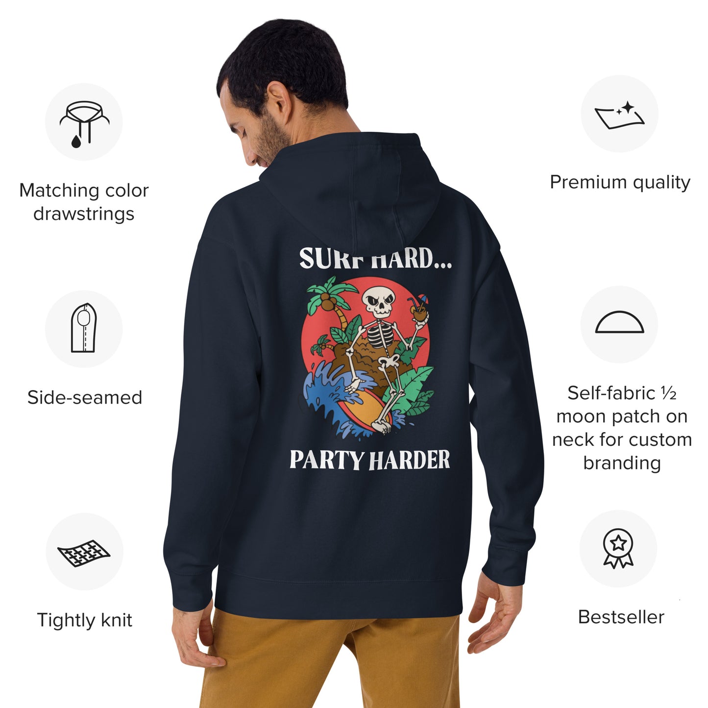 Surf Hard Party Harder Hoodie