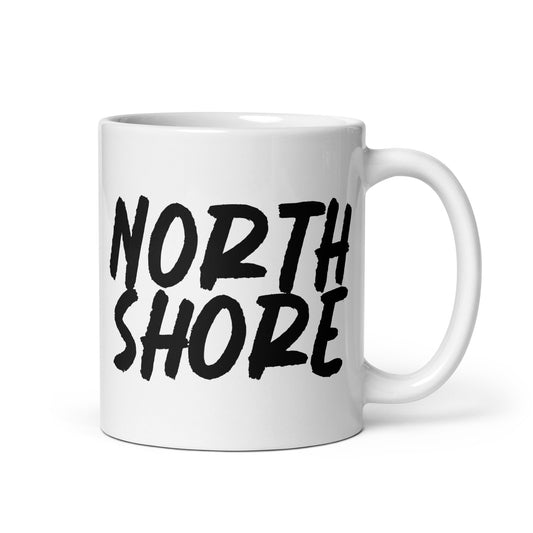 North Shore White glossy mug